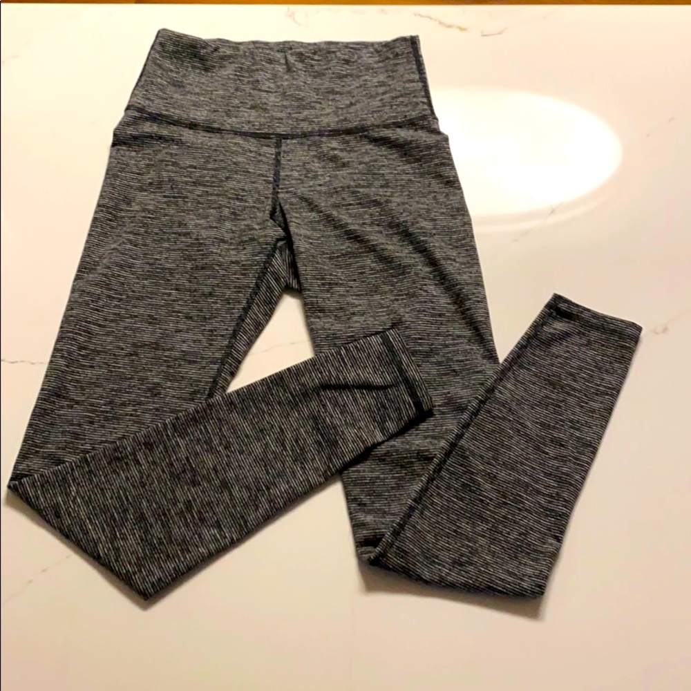 Black and gray full length leggings